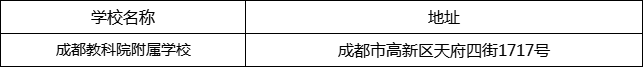 成都市成都教科院附屬學(xué)校地址在哪里？