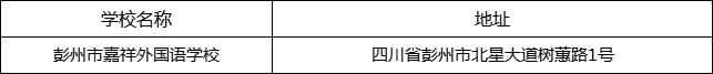 成都市彭州市嘉祥外國(guó)語(yǔ)學(xué)校地址在哪里？
