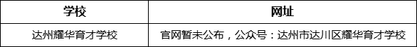 達(dá)州市達(dá)州耀華育才學(xué)校網(wǎng)址是什么？