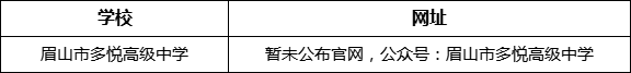 眉山市多悅高級中學(xué)網(wǎng)址是什么？