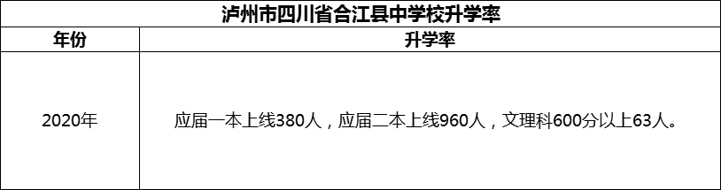 2024年瀘州市四川省合江縣中學(xué)校升學(xué)率怎么樣？