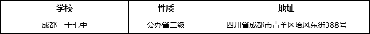 成都市成都三十七中詳細地址、在哪里？