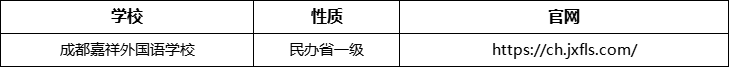成都市成都嘉祥外國語學校官網、網址、官方網站